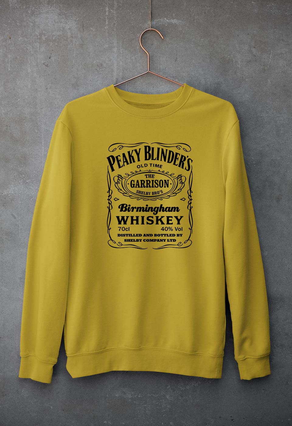 Peaky Blinders Unisex Sweatshirt for Men/Women-Mustard Yellow-Ektarfa.online