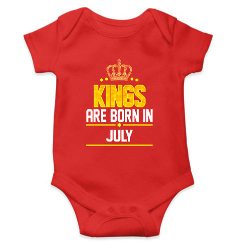 Kings Are Born In July Kids Romper For Baby Boy/Girl-Ektarfa.online