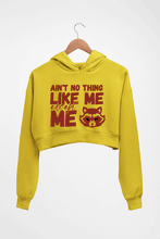Load image into Gallery viewer, Rocket Raccoon Crop HOODIE FOR WOMEN-Mustard Yellow-Ektarfa.online
