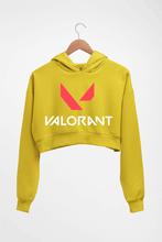 Load image into Gallery viewer, Valorant Crop HOODIE FOR WOMEN-Mustard Yellow-Ektarfa.online
