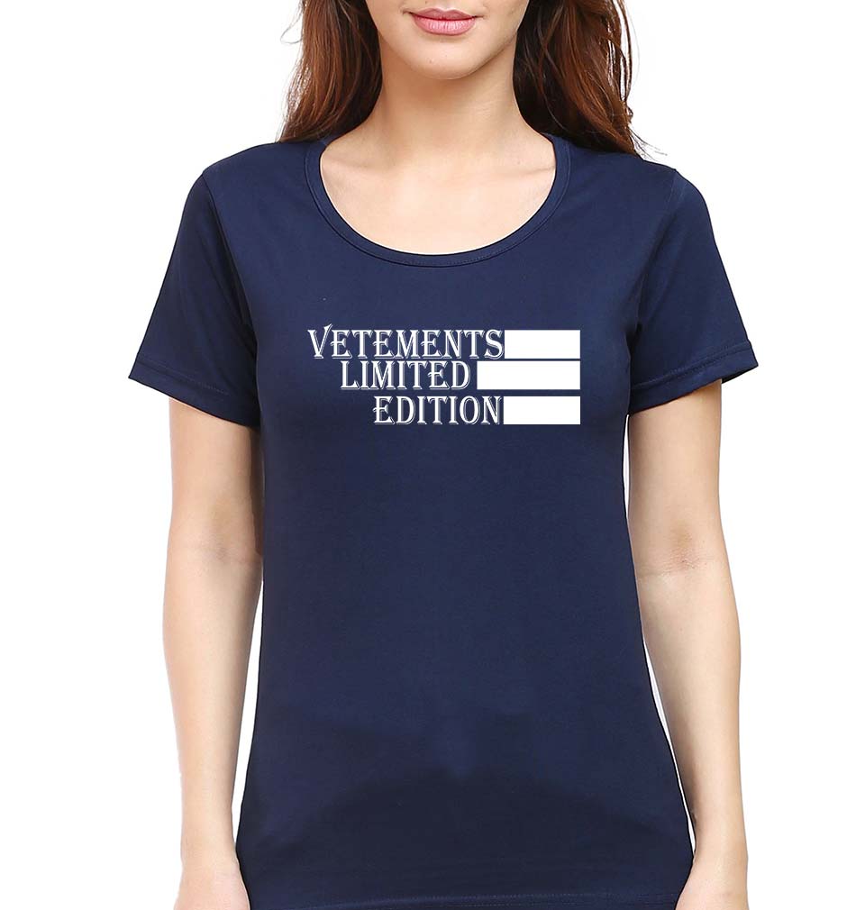 Vetements T-Shirt for Women-Navy Blue-Ektarfa.online