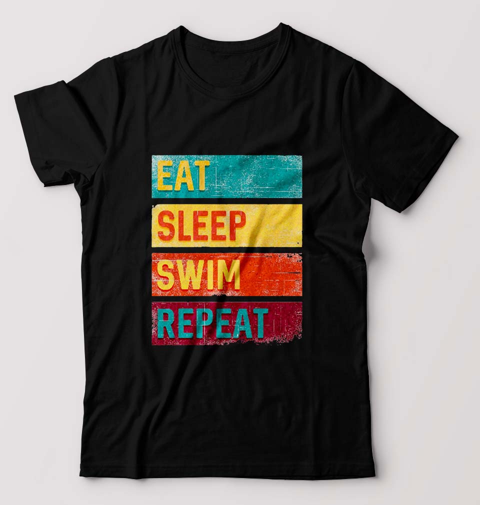 Swimming T-Shirt for Men-Black-Ektarfa.online