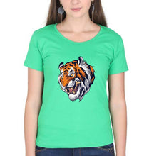 Load image into Gallery viewer, Tiger T-Shirt for Women-Flag Green-Ektarfa.online
