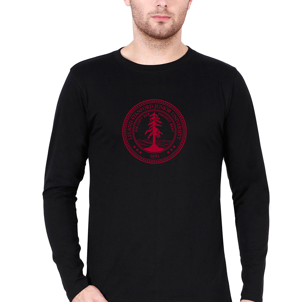 Stanford Full Sleeves T-Shirt for Men-Black-Ektarfa.online