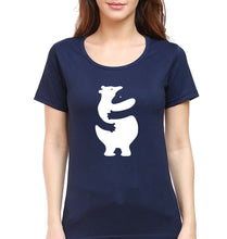 Load image into Gallery viewer, Hippo Dolphin Hug T-Shirt for Women-Navy Blue-Ektarfa.online
