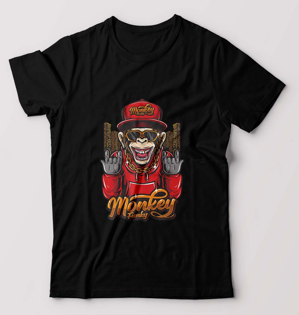 Hip Hop Monkey T-Shirt for Men-Black-Ektarfa.online