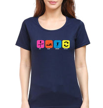 Load image into Gallery viewer, Badminton T-Shirt for Women-Navy Blue-Ektarfa.online
