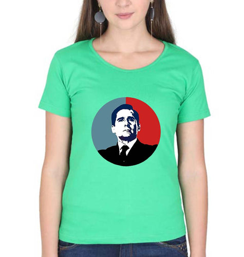 Michael Scott T-Shirt for Women-Flag Green-Ektarfa.online