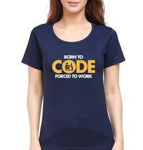 Load image into Gallery viewer, Coder Geek T-Shirt for Women-Navy Blue-Ektarfa.online
