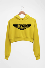Load image into Gallery viewer, Top Gun Crop HOODIE FOR WOMEN-Mustard Yellow-Ektarfa.online
