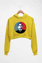 Load image into Gallery viewer, Michael Scott Crop HOODIE FOR WOMEN-Mustard yellow-Ektarfa.online
