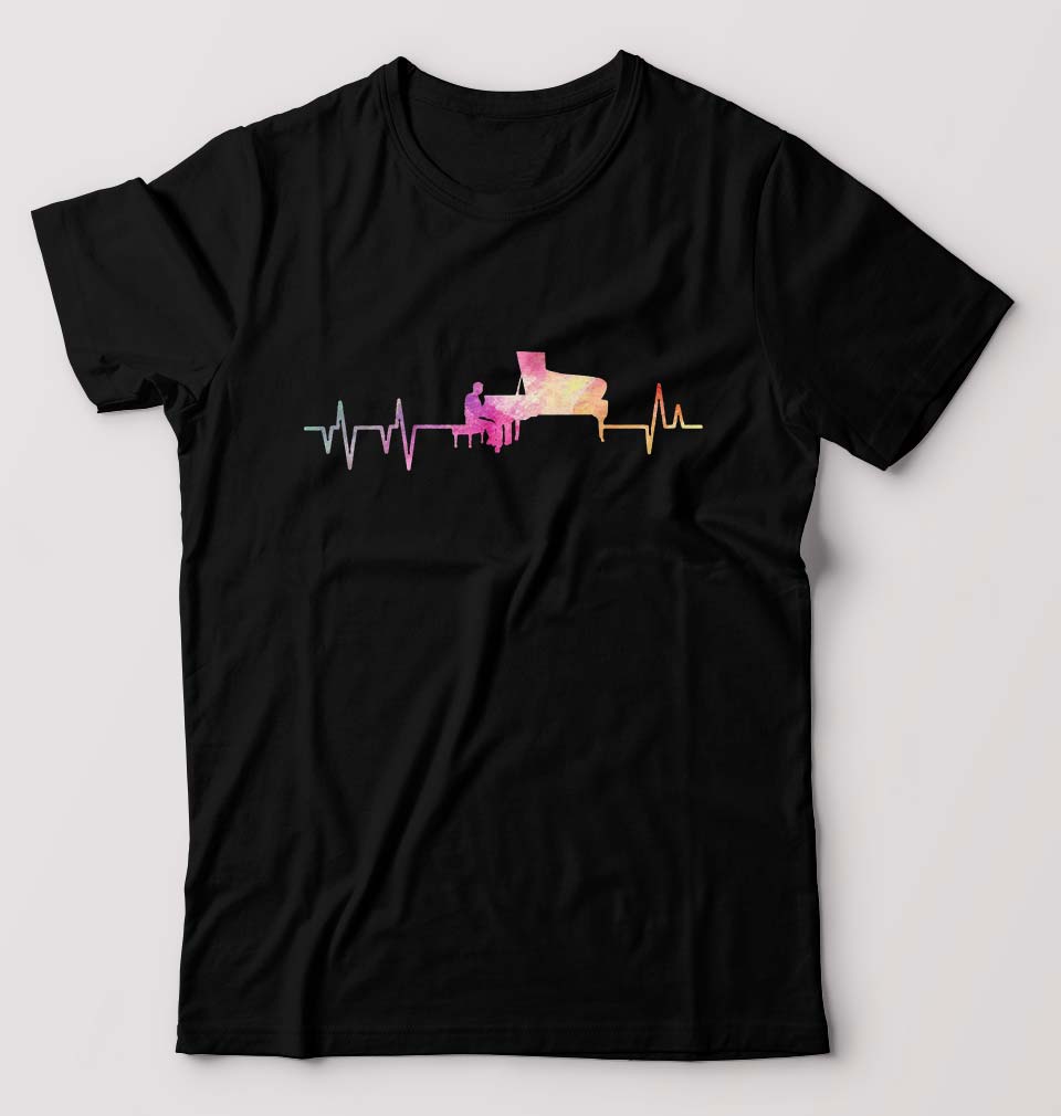 Piano T-Shirt for Men-Black-Ektarfa.online