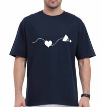 Load image into Gallery viewer, Badminton Oversized T-Shirt for Men-Navy Blue-Ektarfa.online
