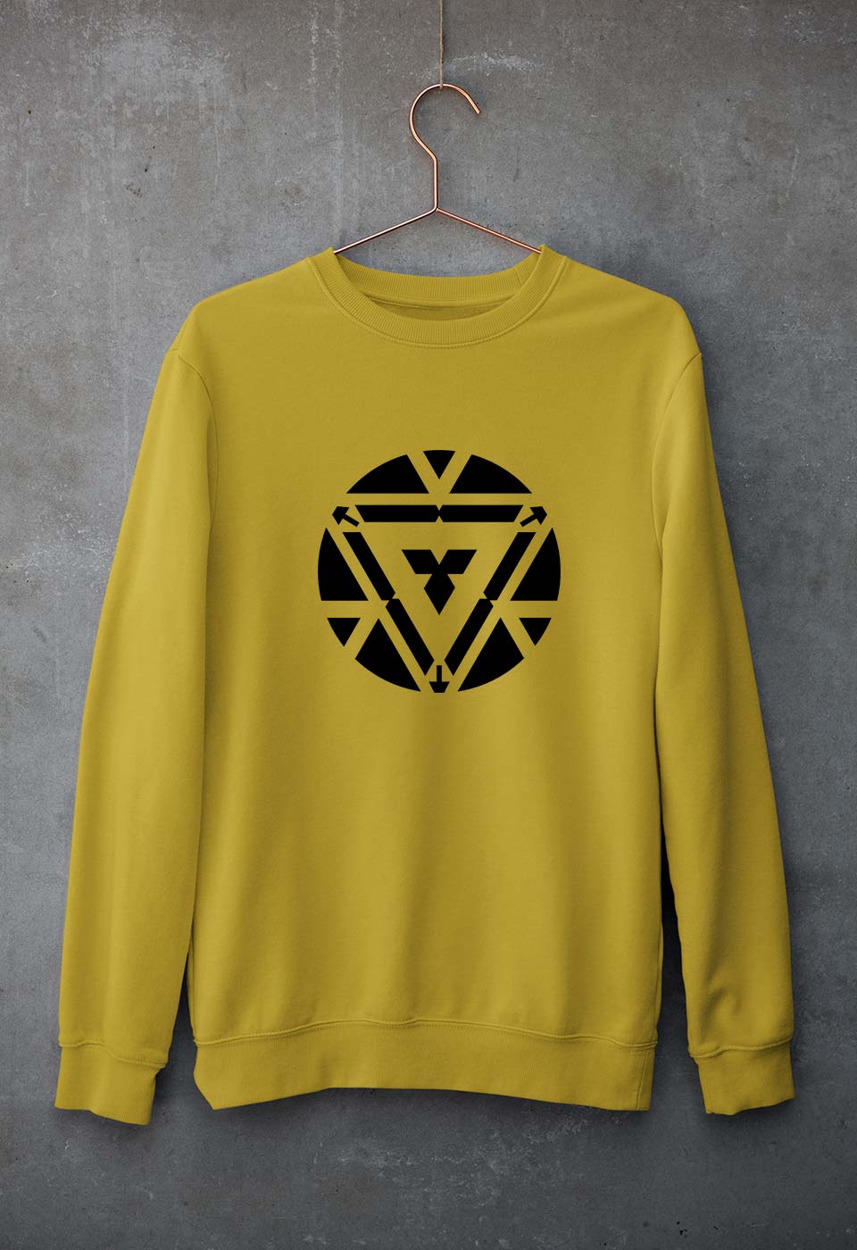 Iron Man Unisex Sweatshirt for Men/Women-Mustard Yellow-Ektarfa.online