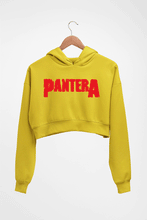 Load image into Gallery viewer, Pantera Crop HOODIE FOR WOMEN-Mustard Yellow-Ektarfa.online
