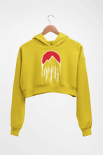 Load image into Gallery viewer, Twin Peaks Crop HOODIE FOR WOMEN-Mustard Yellow-Ektarfa.online
