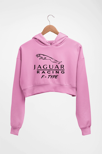 Jaguar Crop HOODIE FOR WOMEN-Light Baby Pink-Ektarfa.online