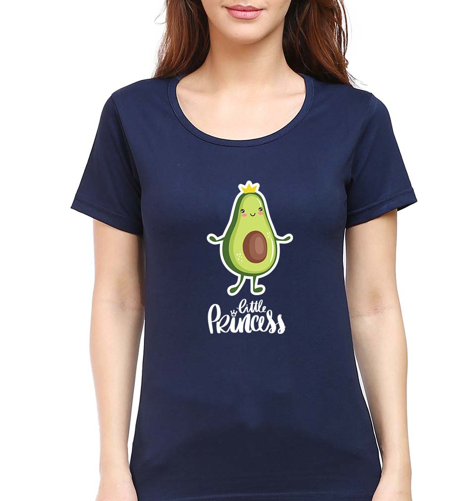 Avocado Princess T-Shirt for Women-Navy Blue-Ektarfa.online