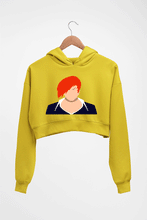 Load image into Gallery viewer, Lori yagami Crop HOODIE FOR WOMEN-Mustard Yellow-Ektarfa.online
