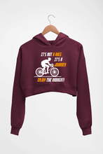 Load image into Gallery viewer, Cycling Crop HOODIE FOR WOMEN-Maroon-Ektarfa.online
