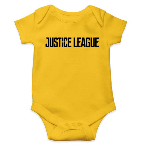 Justice League Kids Romper For Baby Boy/Girl-0-5 Months(18 Inches)-Yellow-Ektarfa.online