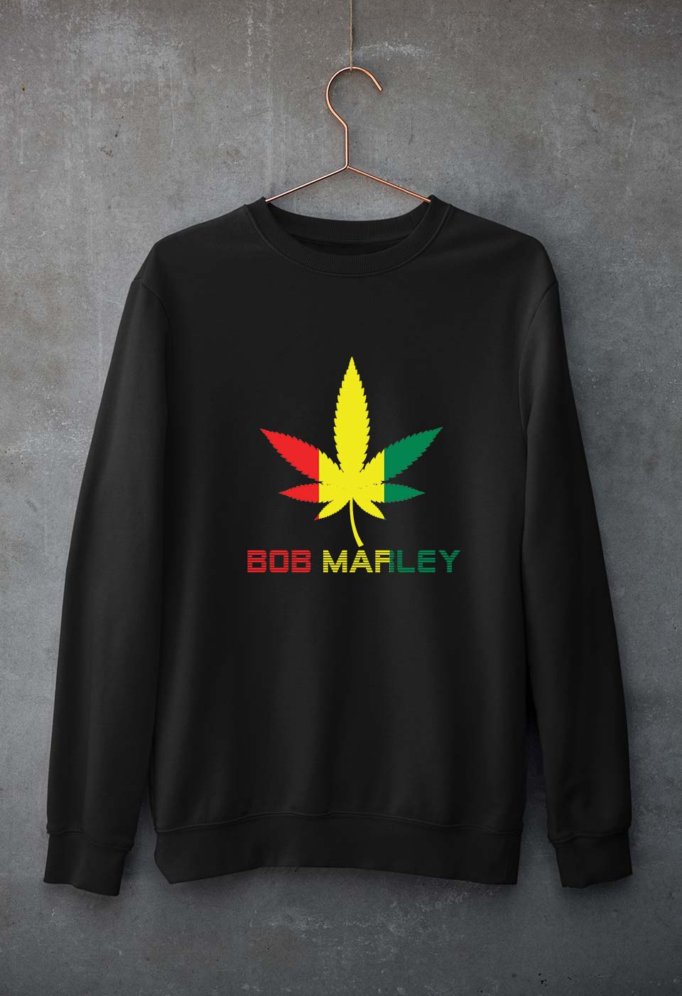 Bob Marley Weed Unisex Sweatshirt for Men/Women-Black-Ektarfa.online