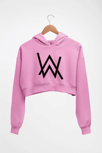 Load image into Gallery viewer, Alan Walker Front &amp; Back Print Crop HOODIE FOR WOMEN-Light Baby Pink-Ektarfa.online
