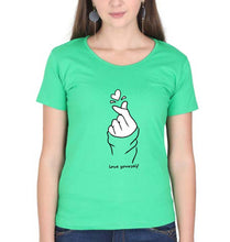 Load image into Gallery viewer, Love Yourself T-Shirt for Women-Flag Green-Ektarfa.online

