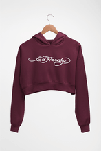 Load image into Gallery viewer, Ed Hardy Crop HOODIE FOR WOMEN-Maroon-Ektarfa.online
