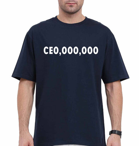 CEO Oversized T-Shirt for Men-Navy Blue-Ektarfa.online