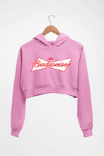 Load image into Gallery viewer, Budweiser Crop HOODIE FOR WOMEN-Light Baby Pink-Ektarfa.online
