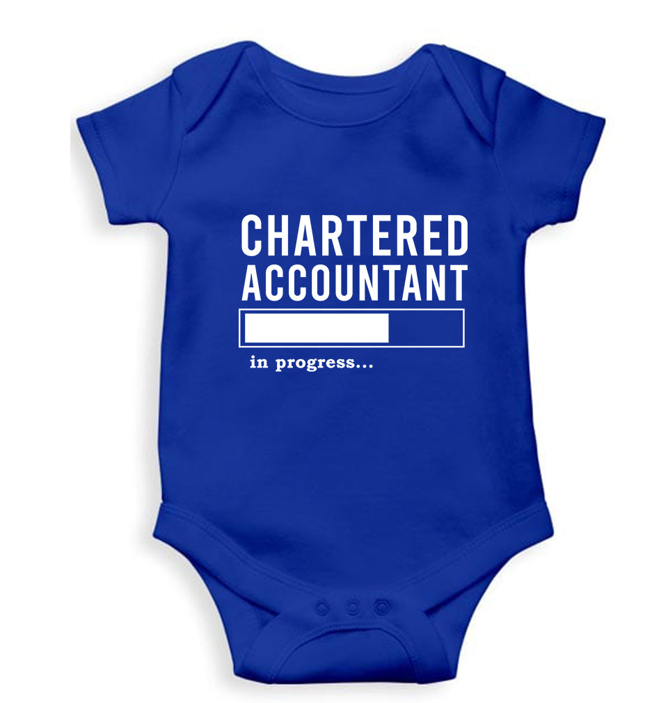 Chartered Accountants(CA) In Progress Kids Romper For Baby Boy/Girl-0-5 Months(18 Inches)-Royal Blue-Ektarfa.online