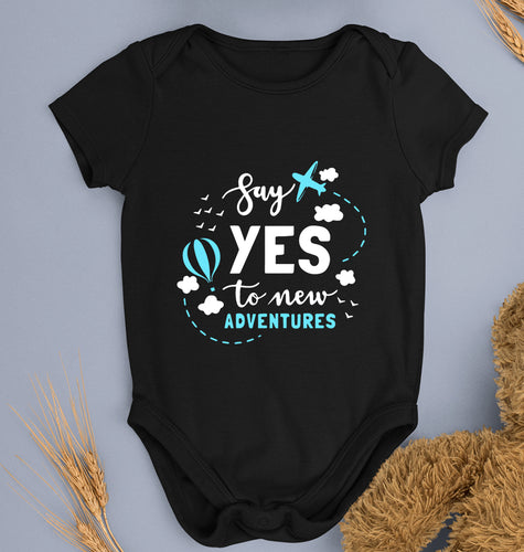 Travel Adventures Kids Romper For Baby Boy/Girl-0-5 Months(18 Inches)-Black-Ektarfa.online