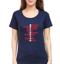 Load image into Gallery viewer, Money Hiest T-Shirt for Women-Navy Blue-Ektarfa.online
