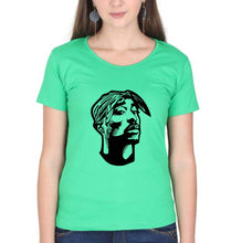 Load image into Gallery viewer, Tupac 2Pac T-Shirt for Women-Flag Green-Ektarfa.online
