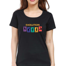 Load image into Gallery viewer, Evolution Football T-Shirt for Women-Black-Ektarfa.online
