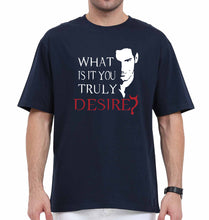 Load image into Gallery viewer, Lucifer Oversized T-Shirt for Men-Navy Blue-Ektarfa.online
