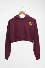 Load image into Gallery viewer, Porsche Pocket Logo Crop HOODIE FOR WOMEN-Maroon-Ektarfa.online
