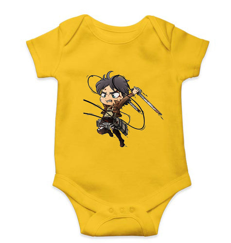 Attack on Titan Kids Romper For Baby Boy/Girl-Yellow-Ektarfa.online