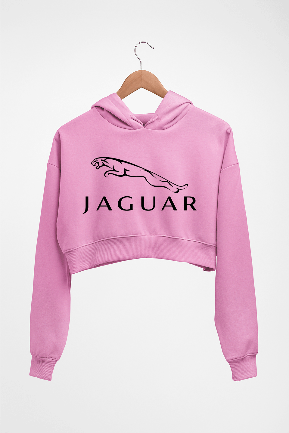 Jaguar Crop HOODIE FOR WOMEN-Light Baby Pink-Ektarfa.online