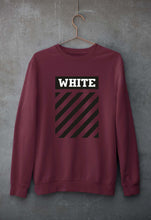 Load image into Gallery viewer, off white Unisex Sweatshirt for Men/Women-S(40 Inches)-Maroon-Ektarfa.online
