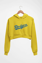Load image into Gallery viewer, Los Angeles Dodgers Crop HOODIE FOR WOMEN-Mustard Yellow-Ektarfa.online
