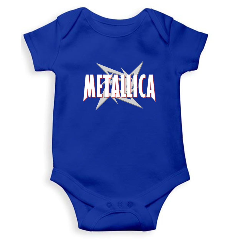 Metallica Kids Romper For Baby Boy/Girl-0-5 Months(18 Inches)-Royal Blue-Ektarfa.online