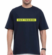 Load image into Gallery viewer, Day Trader Share Market Oversized T-Shirt for Men-Navy Blue-Ektarfa.online

