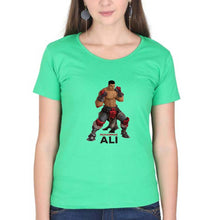 Load image into Gallery viewer, Muhammad Ali T-Shirt for Women-Flag Green-Ektarfa.online

