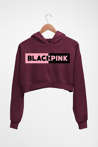 BLACKPINK Crop HOODIE FOR WOMEN-Maroon-Ektarfa.online