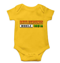 Load image into Gallery viewer, Battlegrounds Mobile India (BGMI) Kids Romper For Baby Boy/Girl-0-5 Months(18 Inches)-Yellow-Ektarfa.online
