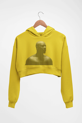 Wyclef Jean Crop HOODIE FOR WOMEN-Mustard Yellow-Ektarfa.online