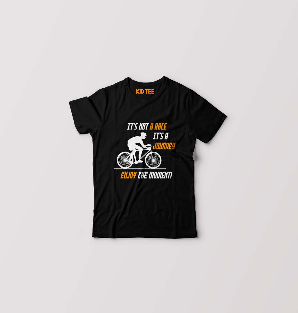 Cycling Kids T-Shirt for Boy/Girl-Black-Ektarfa.online