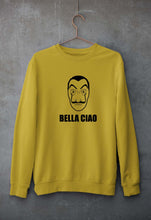 Load image into Gallery viewer, Money Heist Bella Ciao Unisex Sweatshirt for Men/Women-S(40 Inches)-Mustard Yellow-Ektarfa.online
